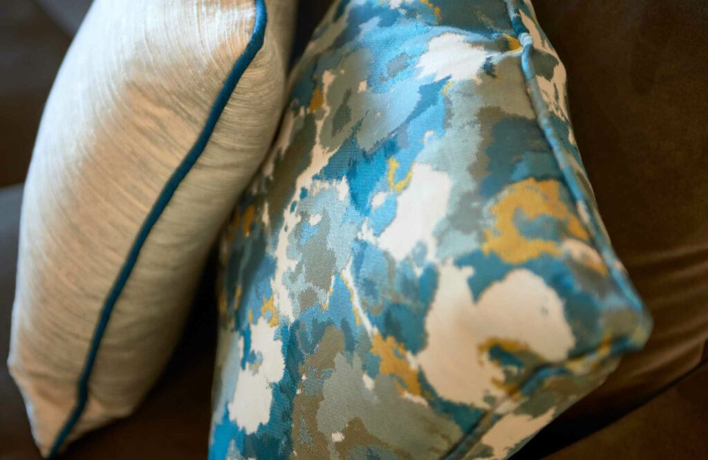 raashi-design-pleasanton-ca-mixing-patterns-to-create-depth-and-interest-in-your-home-patterned-throw-pillows-contemporary-interior-design