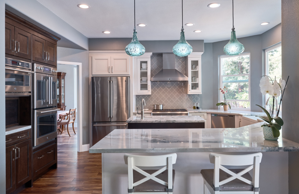 raashi-design-pleasanton-ca-best-countertops-for-kitchens-contemporary-kitchen-with-blue-pendants