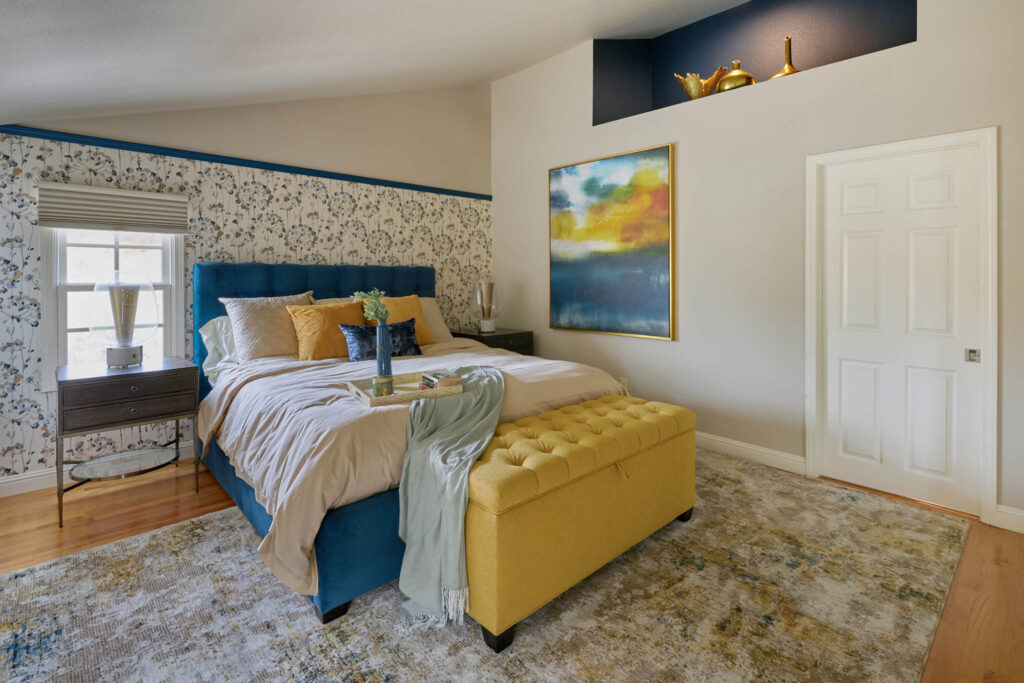 full-service-interior-design-los-altos-ca-repetition-with-motifs-in-design-blue-and-yellow-bedroom-bold-colors-contemporary-designer-on-call